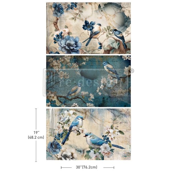 Decoupage Decor Tissue Paper Pack - SAPPHIRE WINGS