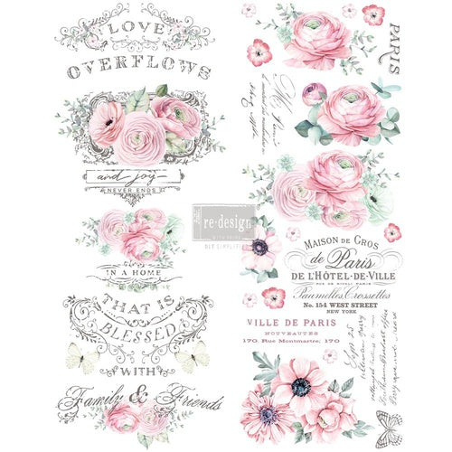 Decor Transfer RE DESIGN WITH PRIMA - OVERFLOWING LOVE